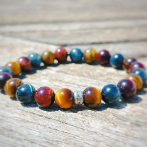 Bracelet Oeil de Tigre, Oeil de Faucon et Oeil de taureau - Bijoux Artisanaux Pierres Naturelles - Yogazen
