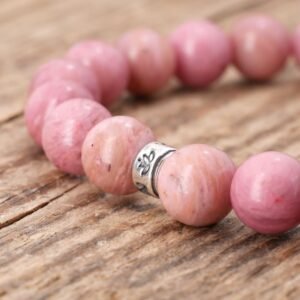 Bracelet en Rhodonite AAA – Fabriqué en France - Bijoux Artisanaux Pierres Naturelles - Yogazen