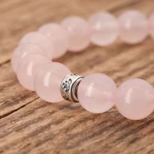 Bracelet en Quartz Rose AAA - Fabriqué en France - Bijoux Artisanaux Pierres Naturelles - Yogazen