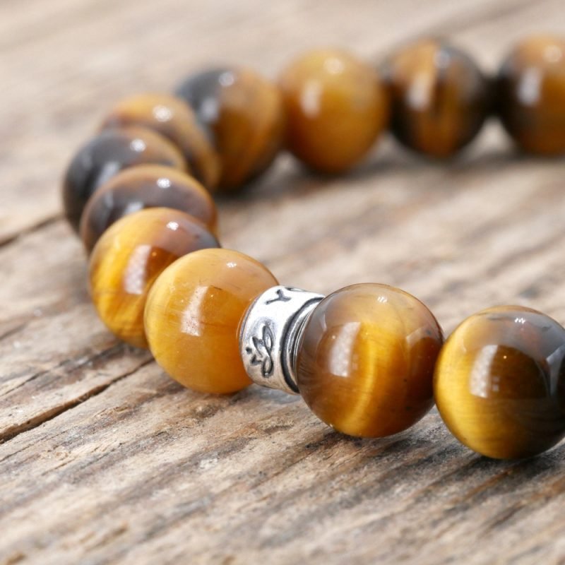 Bracelet en Oeil de Tigre AAA - Fabriqué en France - Bijoux Artisanaux Pierres Naturelles - Yogazen