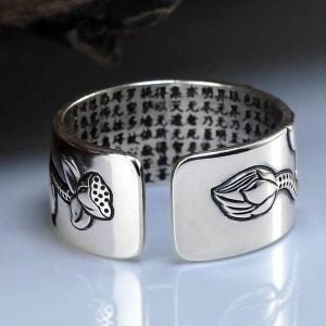 Bague Sutra du Lotus - Bague Tibétaine - Yogazen
