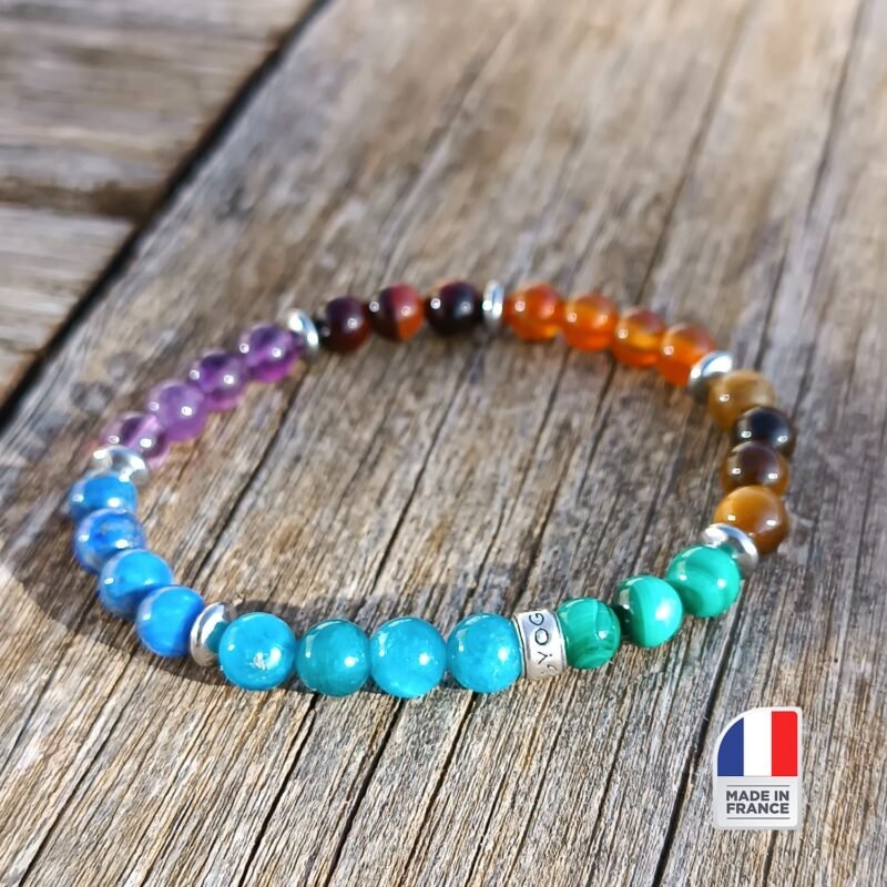 Bracelet Guérison 7 Chakras - Bijoux Artisanaux Pierres Naturelles - Yogazen