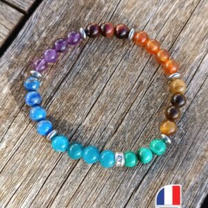 Bracelet Guérison 7 Chakras - Bijoux Artisanaux Pierres Naturelles - Yogazen