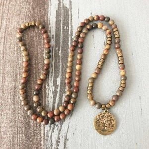Bracelet Mala Arbre de Vie - Collier Jaspe - Yogazen