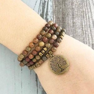 Bracelet Mala Arbre de Vie - Collier Jaspe - Yogazen