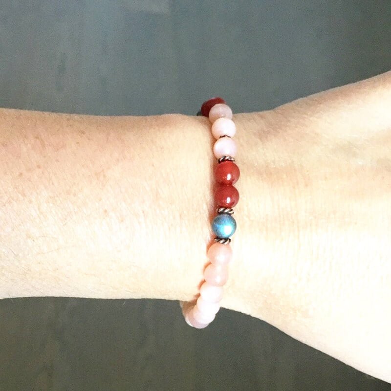 Bracelet Vitalite Perles De Pierre De Lune 6mm Yoga Zen Boutique