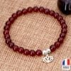 Bracelet Fleur de Lotus Grenat - Bijoux Artisanaux Pierres Naturelles - Yogazen