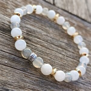 Bracelet Pierre de Lune et Labradorite - Bijoux Artisanaux Pierres Naturelles - Yogazen