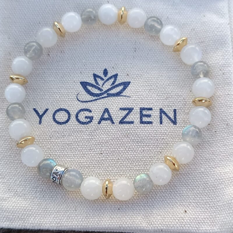 Bracelet Pierre de Lune et Labradorite - Bijoux Artisanaux Pierres Naturelles - Yogazen