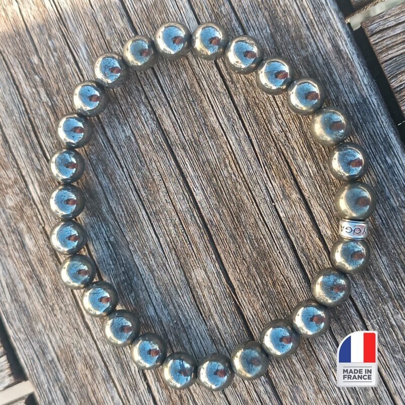 Bracelet en Pyrite - Bijoux Artisanaux Pierres Naturelles - Yogazen