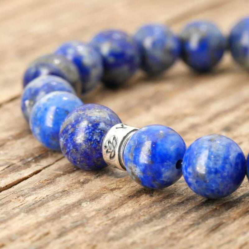 Bracelet en Lapis Lazuli - Fabriqué en France - Bijoux Artisanaux Pierres Naturelles - Yogazen