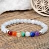 Bracelet 7 Chakras Aigue Marine - Bijoux Artisanaux Pierres Naturelles - Yogazen