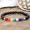Bracelet 7 Chakras Pierre de Lave - Bijoux Artisanaux Pierres Naturelles - Yogazen