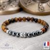 Bracelet Bouddha Hématite et Oeil de Tigre - Bijoux Artisanaux Pierres Naturelles - Yogazen