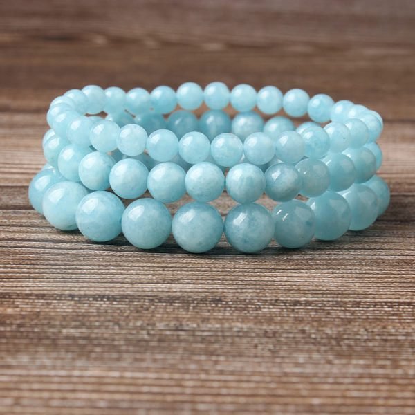 Bracelet Pierres Fines Aigue-marine, Topaze, Tanzanite, Apatite - Or Filled - 18.5 Cm - ROSEMIMOSA