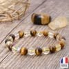 Bracelet Oeil de Tigre et Citrine – Made in France - Bijoux Artisanaux Pierres Naturelles - Yogazen
