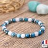 Bracelet Apatite Bleue et Aigue Marine - Bijoux Artisanaux Pierres Naturelles - Yogazen