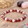 Bracelet Grenat Pyrope et Quartz Rose - Bijoux Artisanaux Pierres Naturelles - Yogazen