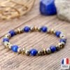 Bracelet Pyrite et Lapis Lazuli - Bijoux Artisanaux Pierres Naturelles - Yogazen
