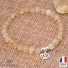 Bracelet Fleur de Lotus Citrine - Bijoux Artisanaux Pierres Naturelles - Yogazen