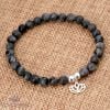 Bracelet Fleur de Lotus Larvikite - Bijoux Artisanaux Pierres Naturelles - Yogazen