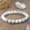 Bracelet en Howlite 8mm – Made in France - Bijoux Artisanaux Pierres Naturelles - Yogazen