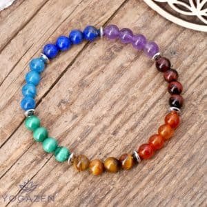Bracelet 7 Chakras “Guérison” - Bijoux Artisanaux Pierres Naturelles - Yogazen