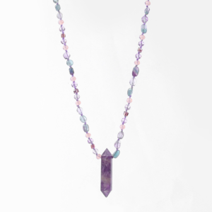 Collier Mala Améthyste - Pierre Brute - Collier Pierre Naturelle - Yogazen