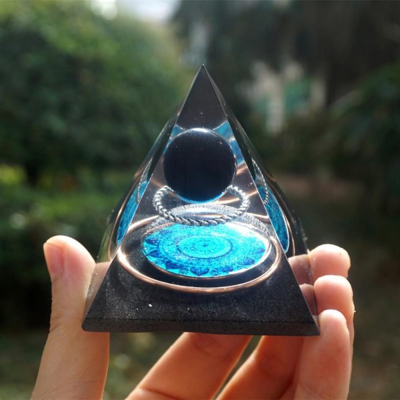 Orgonite Obsidienne Pyramide de Protection - Orgonite Pyramide - Yogazen
