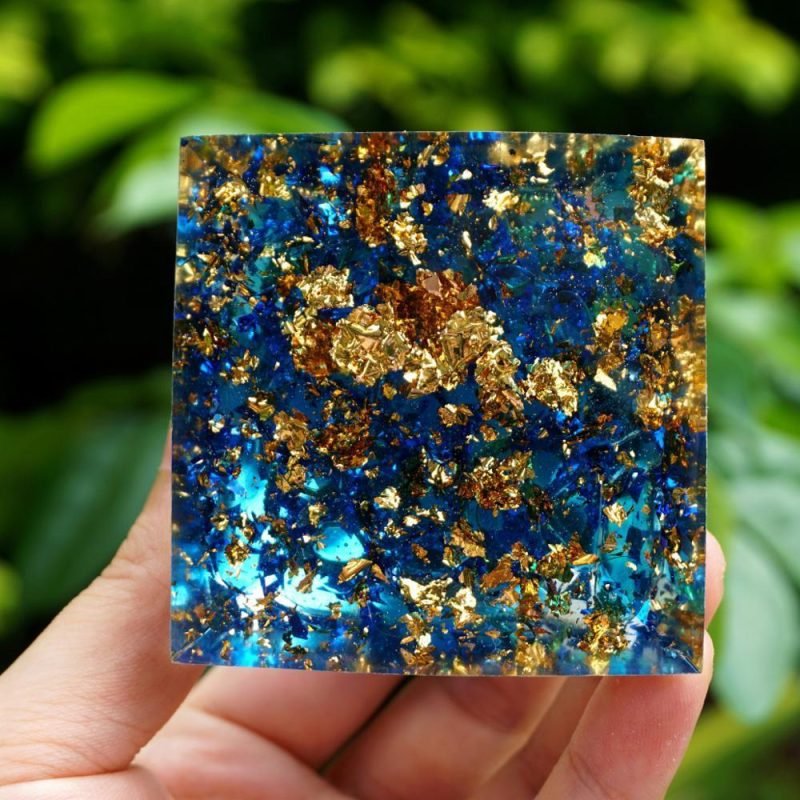 Orgonite Protection Absolue - Obsidienne et Quartz Bleu - Orgonite Pyramide - Yogazen