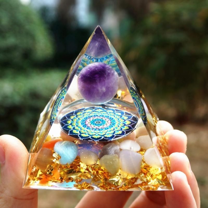 Orgonite Mandala - Potentiel Infini - Orgonite Pyramide - Yogazen