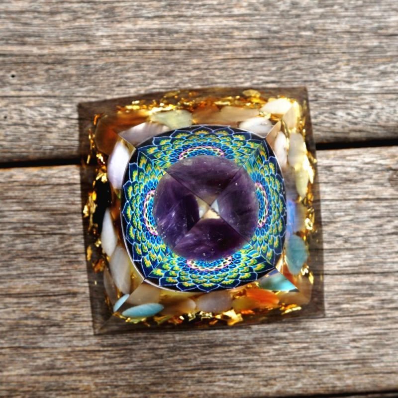 Orgonite Mandala - Potentiel Infini - Orgonite Pyramide - Yogazen
