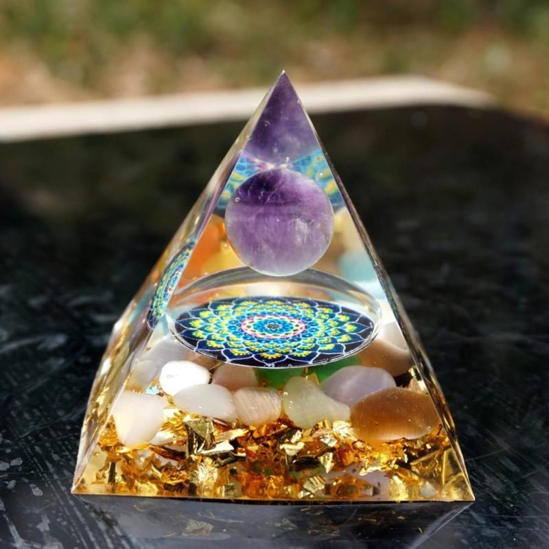 Orgonite Mandala - Potentiel Infini - Orgonite Pyramide - Yogazen
