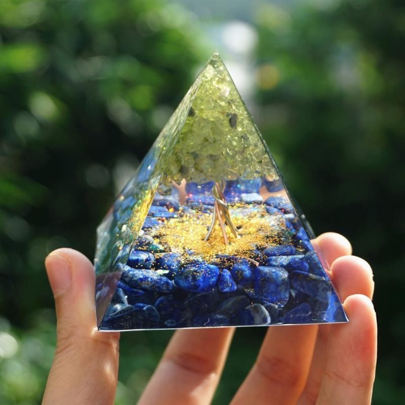 Pyramide Orgonite Lapis Lazuli - Arbre de Vie - Orgonite Pyramide - Yogazen