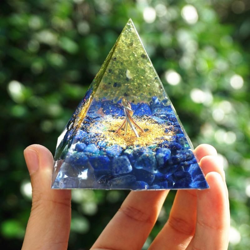 Pyramide Orgonite Lapis Lazuli - Arbre de Vie - Orgonite Pyramide - Yogazen