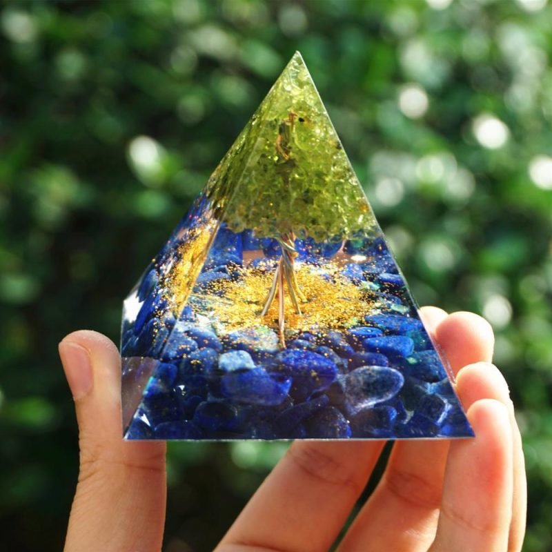 Pyramide Orgonite Lapis Lazuli - Arbre de Vie - Orgonite Pyramide - Yogazen
