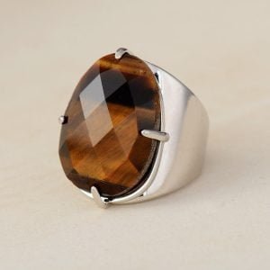 Bague Oeil de Tigre - Bague Pierre Naturelle - Yogazen