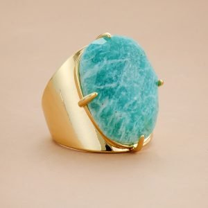 Bague Amazonite - Bague Pierre Naturelle - Yogazen