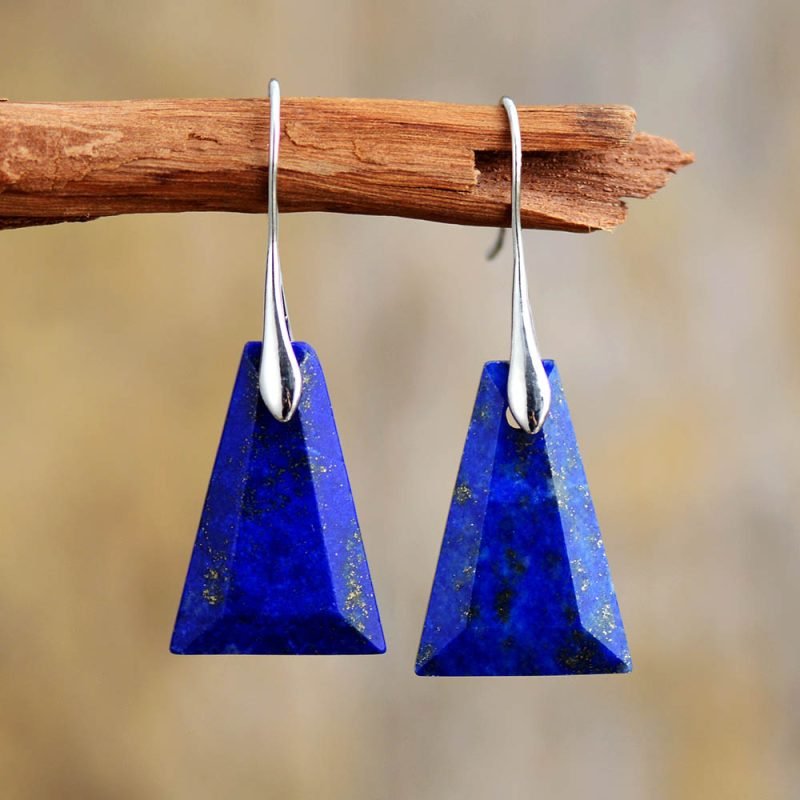 Boucles d'Oreilles en Lapis Lazuli - Boucles d'Oreilles Lapis Lazuli - Yogazen