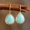 Boucles d'Oreilles en Amazonite - Boucles d'Oreilles Pierre Naturelle - Yogazen