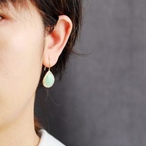 Boucles d'Oreilles en Amazonite - Boucles d'Oreilles Pierre Naturelle - Yogazen