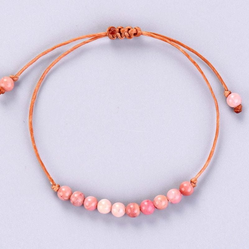Bracelet Rhodonite 4mm - Bracelet Pierre Naturelle - Yogazen