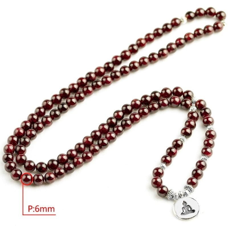Mala Grenat 108 Perles - Collier Grenat - Yogazen
