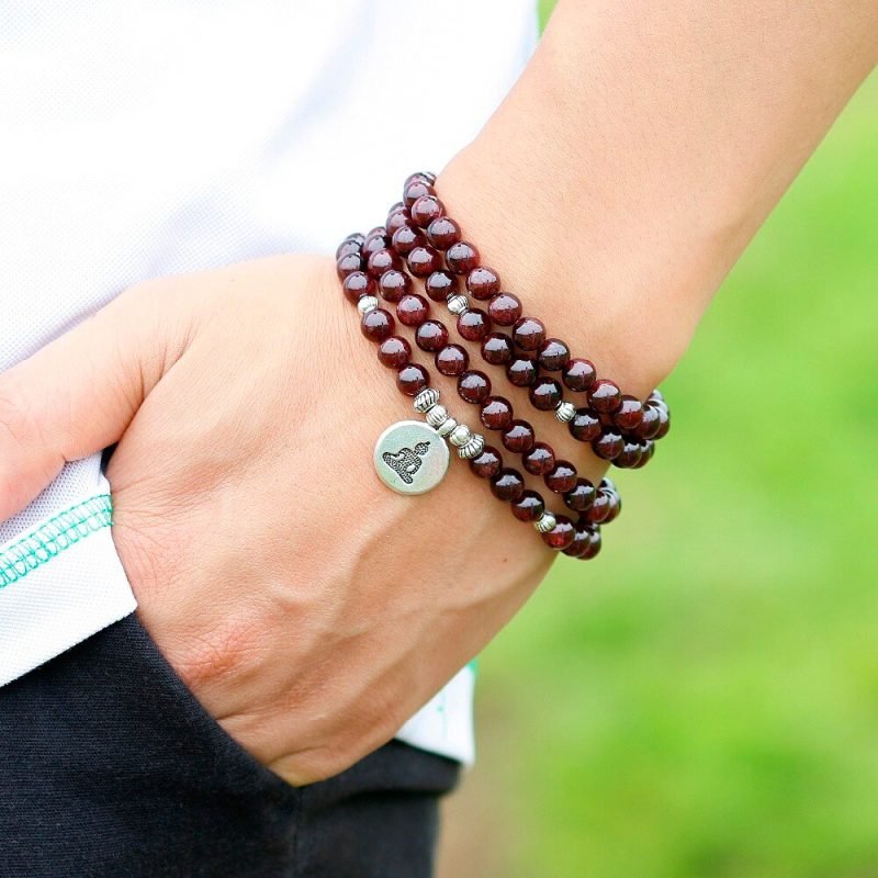 Mala Grenat 108 Perles - Collier Grenat - Yogazen