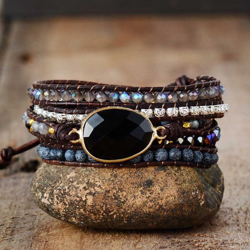 Bracelet Wrap "Force Protectrice" - Bracelet Pierre Naturelle - Yogazen