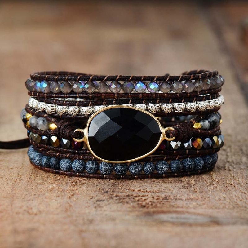 Bracelet Wrap "Force Protectrice" - Bracelet Pierre Naturelle - Yogazen
