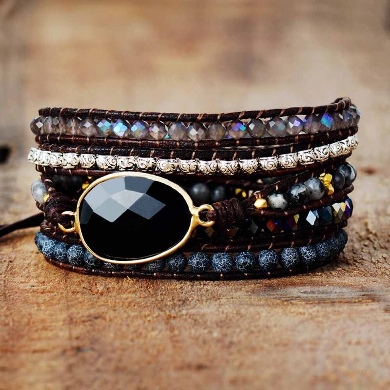 Bracelet Wrap "Force Protectrice" - Bracelet Pierre Naturelle - Yogazen