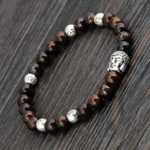 Bracelet de Bouddha en Bronzite - Bracelet Bouddhiste - Yogazen