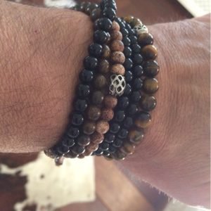 Bracelet de Bouddha en Bronzite - Bracelet Bouddhiste - Yogazen