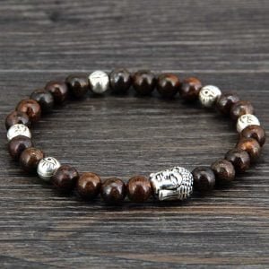 Bracelet de Bouddha en Bronzite - Bracelet Bouddhiste - Yogazen